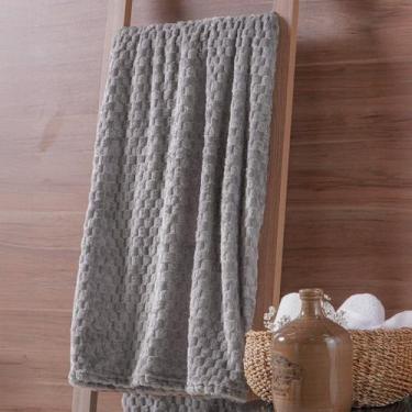 Imagem de Manta Casal Brushed New Microfibra Flannel 100% Poliéster 180x230 Cinz