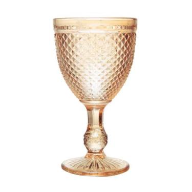 Imagem de Taça para Água Wolff Bico de Jaca 255ml Âmbar Vidro