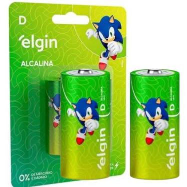 Imagem de Pilhas Alcalinas D Grande Cartela com 2 Unidades 1.5V Elgin
