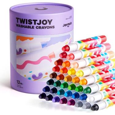 Imagem de Jumbo Crayons Jar Melo TwistJoy 36 cores para crianças laváveis