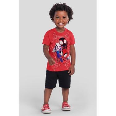 Imagem de Camiseta Infantil Menino Metalizada Do Homem-Aranha Brandili-Masculino