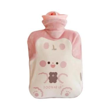 Imagem de Bolsa De Água Quente Grande De Pelúcia Para Cólicas Menstruais E Alívi