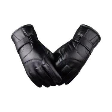 Imagem de Luvas Femininas De Inverno Quentes Com Tela Sensível Ao Toque Em Couro