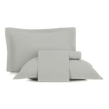 Imagem de Jogo de Cama Queen 4 peças Altenburg Toque Acetinado Cimento Queimado