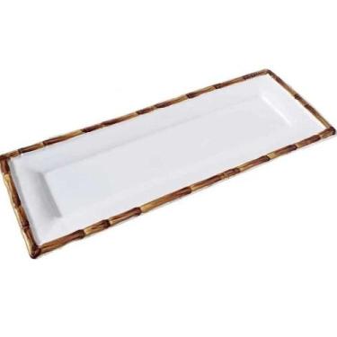 Imagem de Travessa Branca Bambu 35 x 13,5 cm Scalla 1ª Linha
