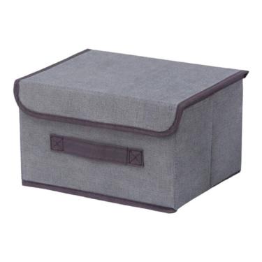 Imagem de Caixa De Armazenamento Simples E Moderna Para Roupas - Pequena, Cinza