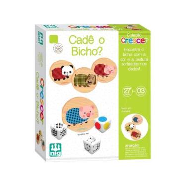 Imagem de Jogo Educativo Cadê O Bicho 27 Peças Brinquedo Em Madeira - Nig Brinqu