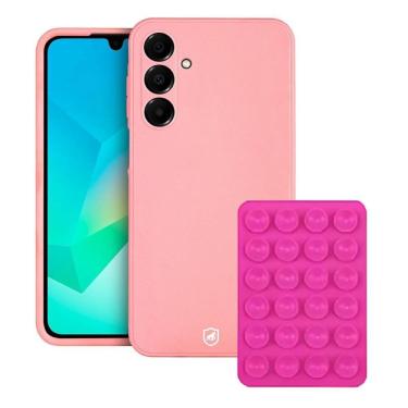 Imagem de Capa Silicon Veloz Para Samsung Galaxy A16 5g + Ventosa - Rosa - Gshield
