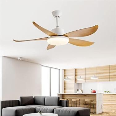 Imagem de Ventiladores De Teto Grandes Com Lâmpadas DC Reversível Com Temporizador De 6 Velocidades Ventilador Lustre Luz De Teto LED Ventiladores De Teto Modernos Reguláveis ​​com Luzes E Controle Remoto P