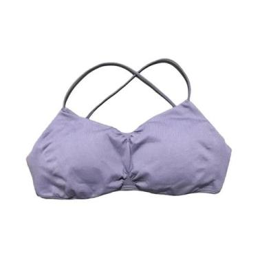 Imagem de Sutiã Esportivo Feminino Sem Costura De Cor Pura Para Yoga E Fitness C