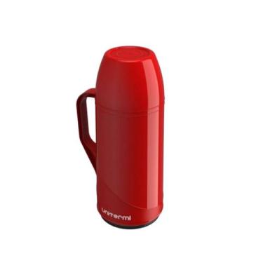 Imagem de Garrafa termica moderna cafe cha agua leite 1 litro unitermi, VERMELHA