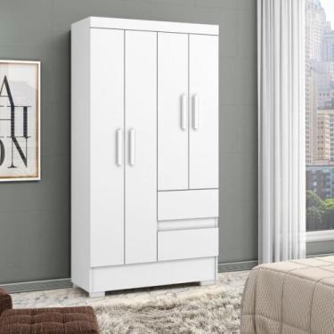Imagem de Guarda Roupa Solteiro com Pés 4 Portas 2 Gavetas Coimbra Aramóveis, Br
