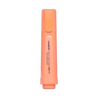 Imagem de Caneta marca-texto Maxprint Ecowrite Hype com Ponta Chanfrada 5,0MM em Feltro e Corpo Anatômico 1 Unidade Laranja