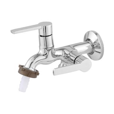 Imagem de Torneira de Tanque com Saida para Maquina de Lavar 1/4vt 1428 C75 Cromado