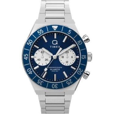 Imagem de Relógio Timex Q Continental Chronograph TW2Y55900 Masculino 40mm Aço Inox-Masculino