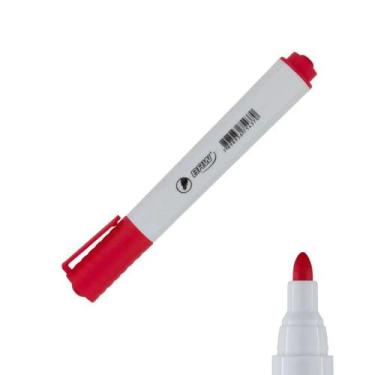 Imagem de Marcador quadro branco vermelho com ponta redonda    brw   ca3003