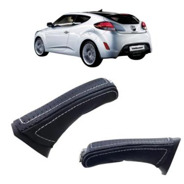 Imagem de Revestimento Couro Capa Alavanca Freio de Mão Hyundai Veloster 2011 a 