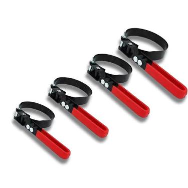 Imagem de Kit Com 4 Saca Filtro De Óleo 60 a 111 mm Profissional Com Alça Girató