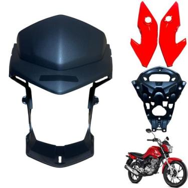 Imagem de Kit Frontal Farol Cg Fan 160 2016 até 2021 / Máscara Par de Bananinha 