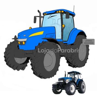 Imagem de Vidro Temperado da Porta Esquerda para Tratores New Holland TM TL TS