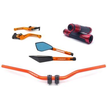 Imagem de Kit Manete Manopla Guidão Retrovisor Fazer 150 freio UBS - NoBrand, La