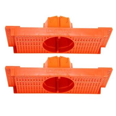Imagem de Kit 2 Caixa Luz Suporte P/ Laje Octogonal 27, 30cm Plasled