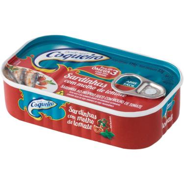 Imagem de Sardinha com Molho de Tomate Coqueiro 125g Lata Ômega 3