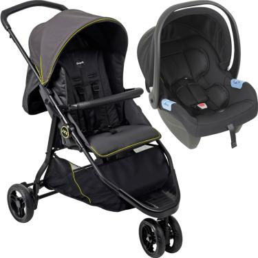 Imagem de Carrinho de Bebe com Bebe Conforto Burigotto CR3 22 Gray Neon
