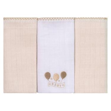 Imagem de Pano de boca quadriculado 58042623 baby joy classicos liso c/bordado e