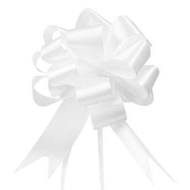 Imagem de Fita branca Pull Bows GWHOLE, 60 unidades de 12 cm para embrulhos de p