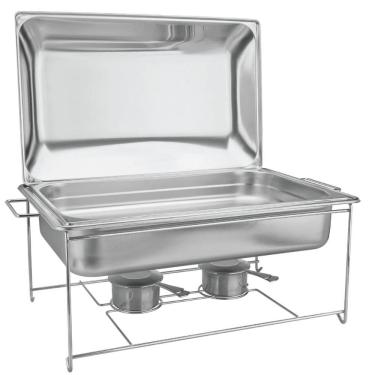 Imagem de Rechaud Inox Tramontina 9,06L com Fogareiro 64x33x24cm Banho Maria Buffet