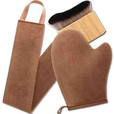 Imagem de Kit aplicador de luvas autobronzeadoras, pacote com 3 G GAIYAH Brown