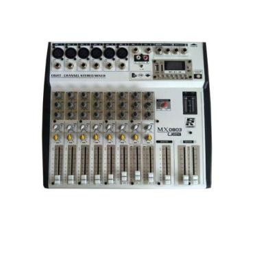 Imagem de Mesa de Som Misturador Staner MX-0803 USB 8 Canais