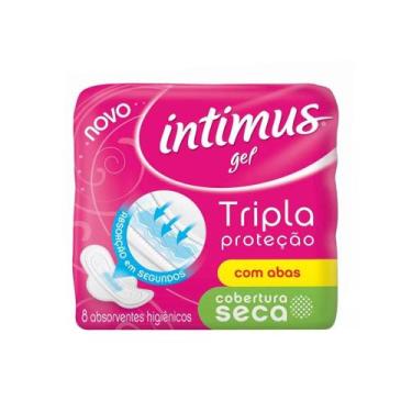 Imagem de Absorvente intimus gel cobertura seca com abas - 8 unidades - Kimberly