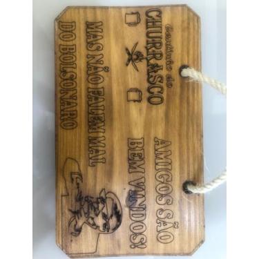 Imagem de Placa decorativa para churrasqueira amigos sao bem vindos - Móveis Vit