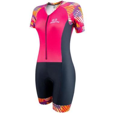 Imagem de Macaquinho Feminino Marcio May Sport Pink Geoleaves, Rosa, P