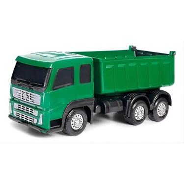 Imagem de Caminhão Caçamba Minifrota Brinquedo Educativo Poliplac -, Verde