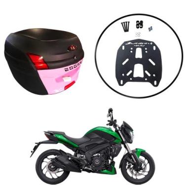 Imagem de Baú Moto Universal Awa 34 L + Suporte Sup Bajaj Dominar 400, Rosa
