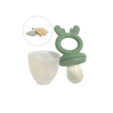 Imagem de Kit alimentador porta frutinha e forminha de silicone 6m+ primu -, AZU
