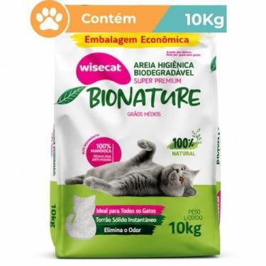 Imagem de Areia Higiênica Wisecat Bionature Grãos Médios 10kg