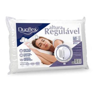 Imagem de Travesseiro Duoflex Altura Regulável 50x70cm para Suporte e Conforto P