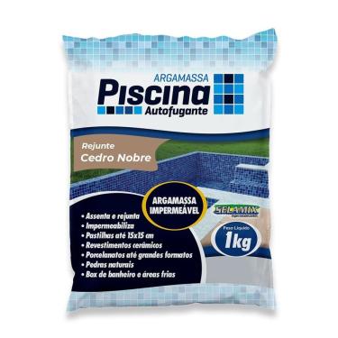 Imagem de Rejunte Piscina Impermeavel Alta Aderencia Resistente Cor Cedro Nobre Selamix 1KG