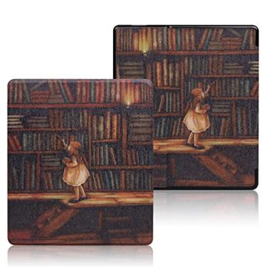 Imagem de CCOO Nova capa para Kindle Oasis (9ª, 2017 lançada e 10ª geração de 2019, 17,78 cm), capa de poliuretano, despertar/dormir automática inteligente