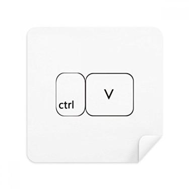 Imagem de Keyboard Symbol ctrl V Glasses Pano Limpador de Tela Tecido Camurça Pacote com 2