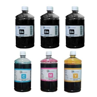 Imagem de Kit 6 Litros Tinta Genérica APOLLO INKJET P/ Impressora Brother Mfc-j6510dw/ Dcp