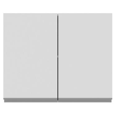 Imagem de Armário Aéreo Madesa Acordes Glamy 100% MDF 80 cm 2 Portas Branco