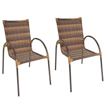 Imagem de kit 2 Cadeiras Solano Pop 1 Lug. Art & Luxo Móveis Carvalho