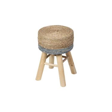 Imagem de Puff Boxbit Phi em Fibra Natural e Base de Madeira