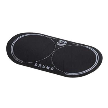 Imagem de simhoa 1 pç patch de pedal duplo para proteção de tambor de baixo 12,8 x 6,5 cm - preto