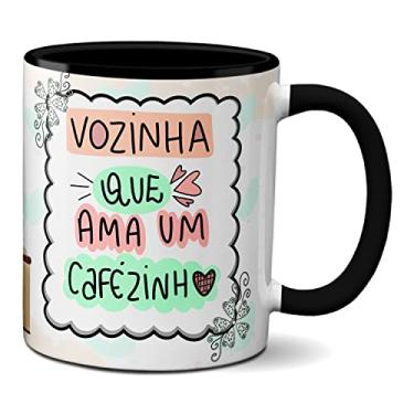 Imagem de Caneca Feliz Dia Dos Avós Vozinha Que Ama Um Cafezinho (Preta)